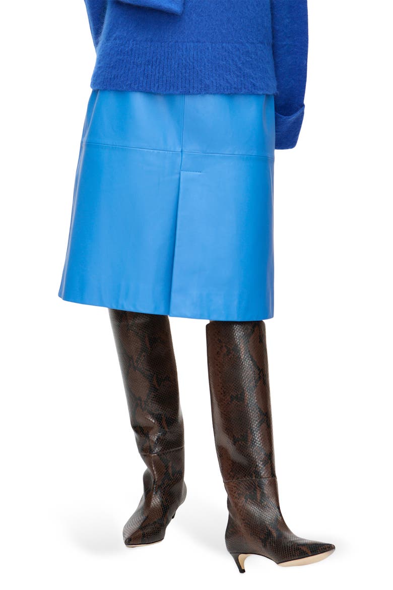 Olwen Leather Skirt, Main, color, BLUE