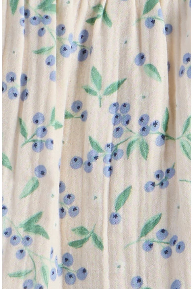 Cotton Mixed Print Top & Shorts Set, Alternate, color, PINK HEAVEN BLUEBERRY FLORAL