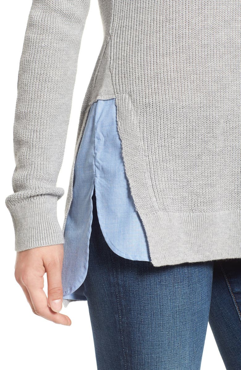 Treasure & Bond Treasure&Bond Layered Split Hem Sweater, Alternate, color,
