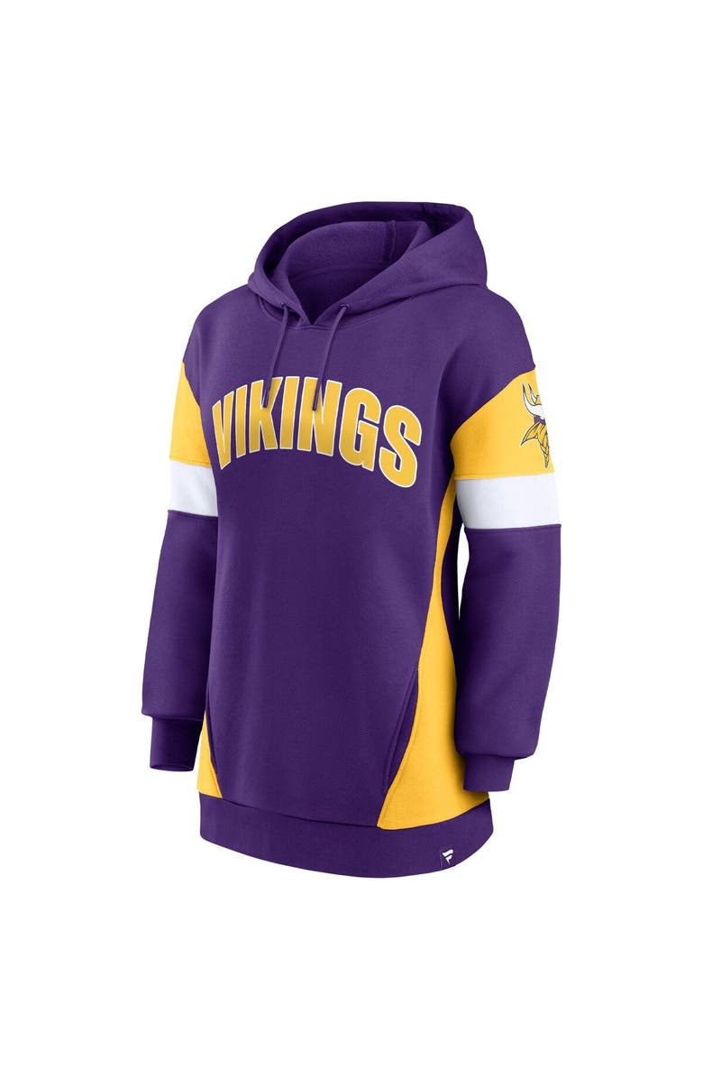 FANATICS Women's Fanatics Branded Purple/Gold Minnesota Vikings Lock It Down Pullover Hoodie, Alternate, color, 