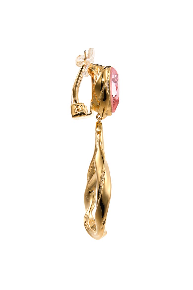 Loop Drop Earrings, Alternate, color, ROSE