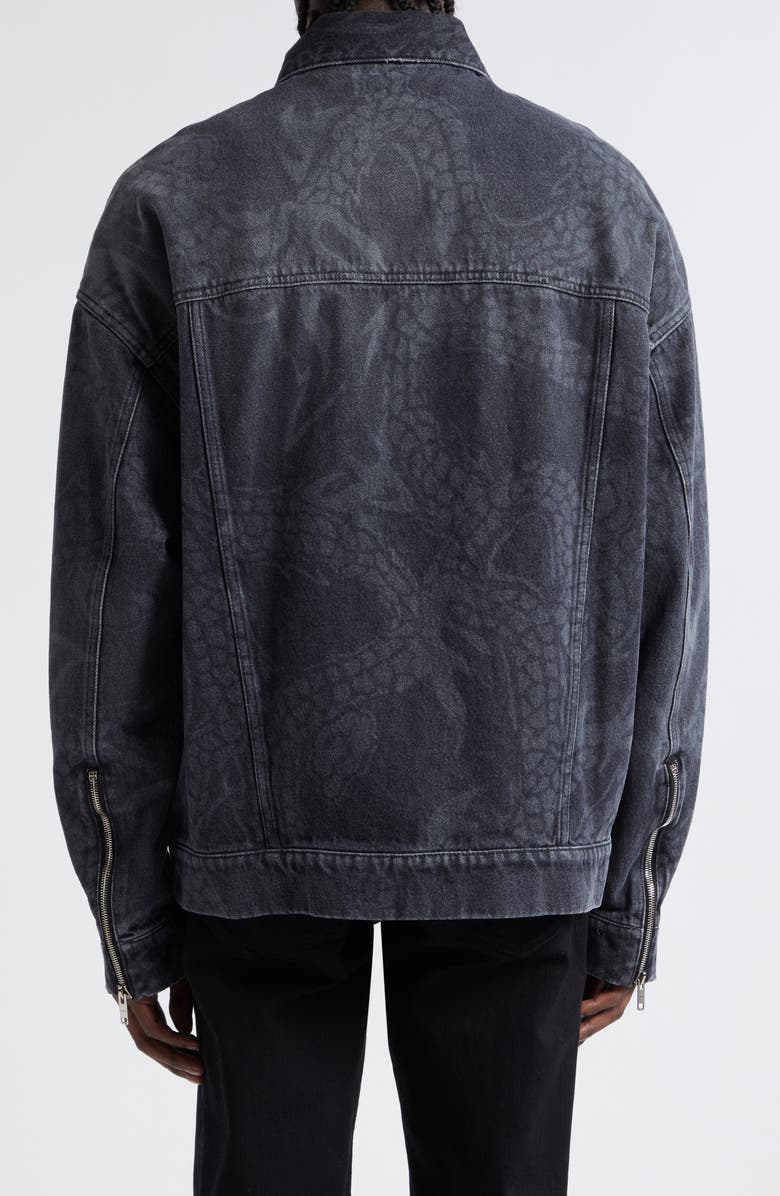 Givenchy Year of the Dragon Oversize Denim Jacket, Alternate, color,
