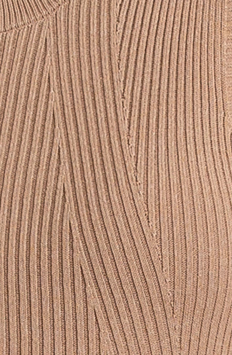 PIETRO BRUNELLI MATERNITY Rib Crewneck Maternity Sweater Midi Dress, Alternate, color, Brown