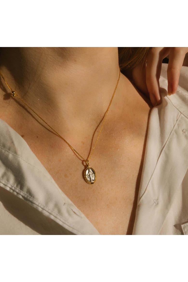 Mother Mary Expandable Necklace, Alternate, color, Gold