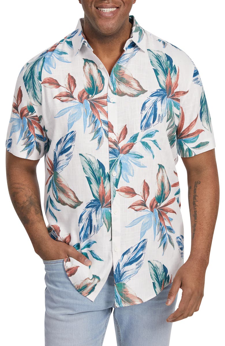 Johnny Bigg Monaco Floral Short Sleeve Button-Up Shirt, Main, color,