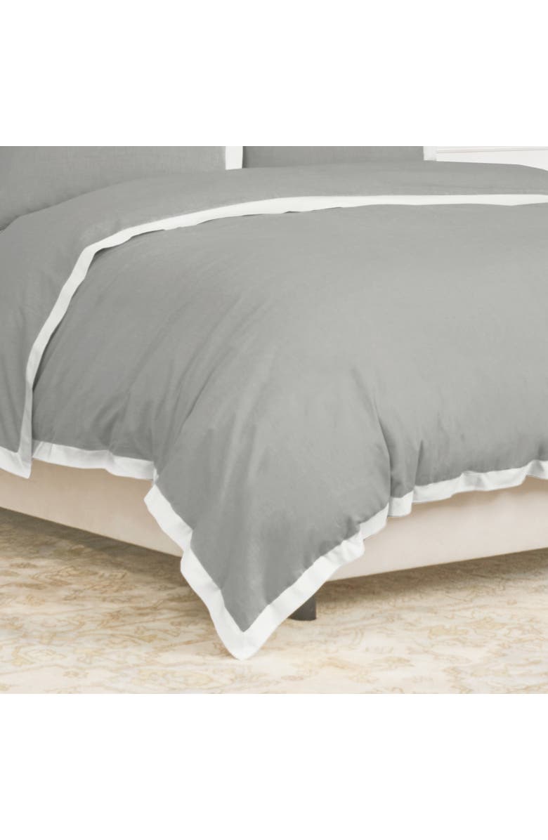 ELISABETH YORK Digby Pewter 100% Cotton Standard Sham 20" x 26", Alternate, color, Grey