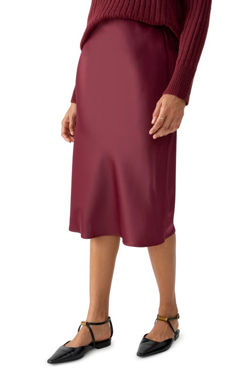 Sanctuary Everyday Satin Midi Skirt In Purple