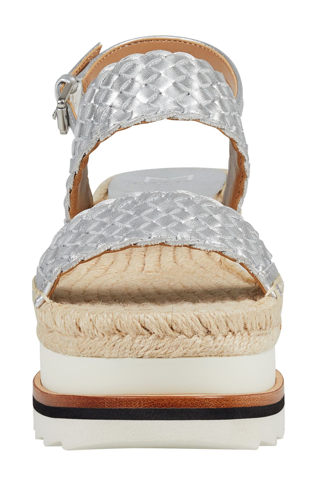 Marc Fisher LTD. Gabli Slingback Sandal, Alternate, color, SILVER LEATHER