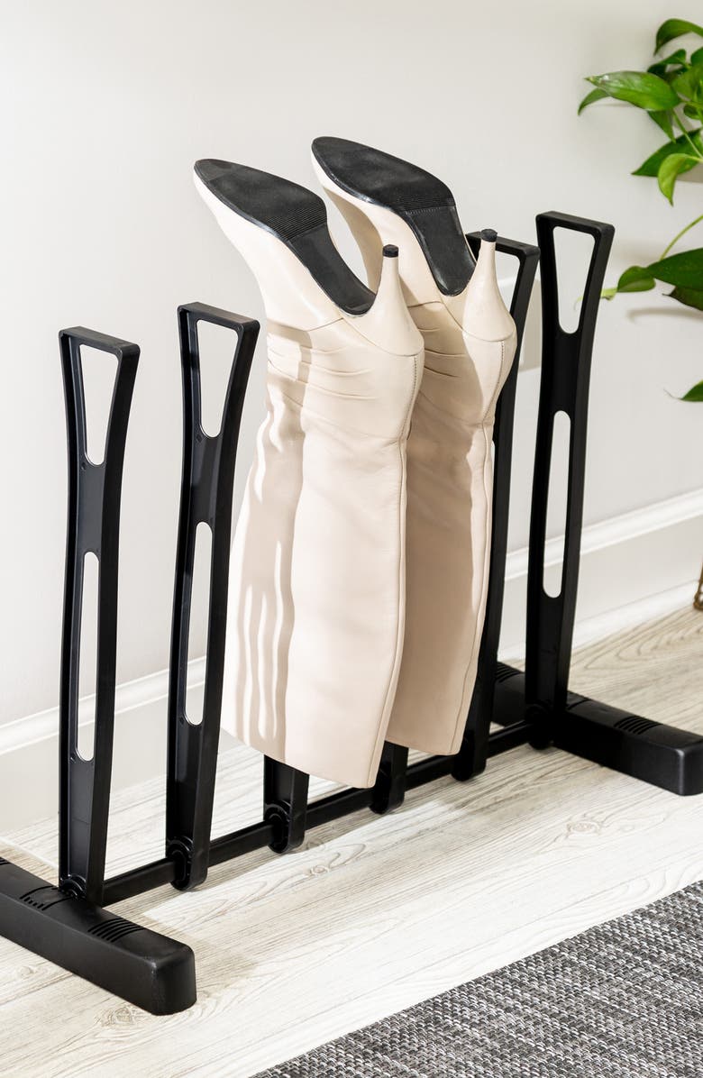 HONEY-CAN-DO Black 3-Pair Boot Holder, Alternate, color,