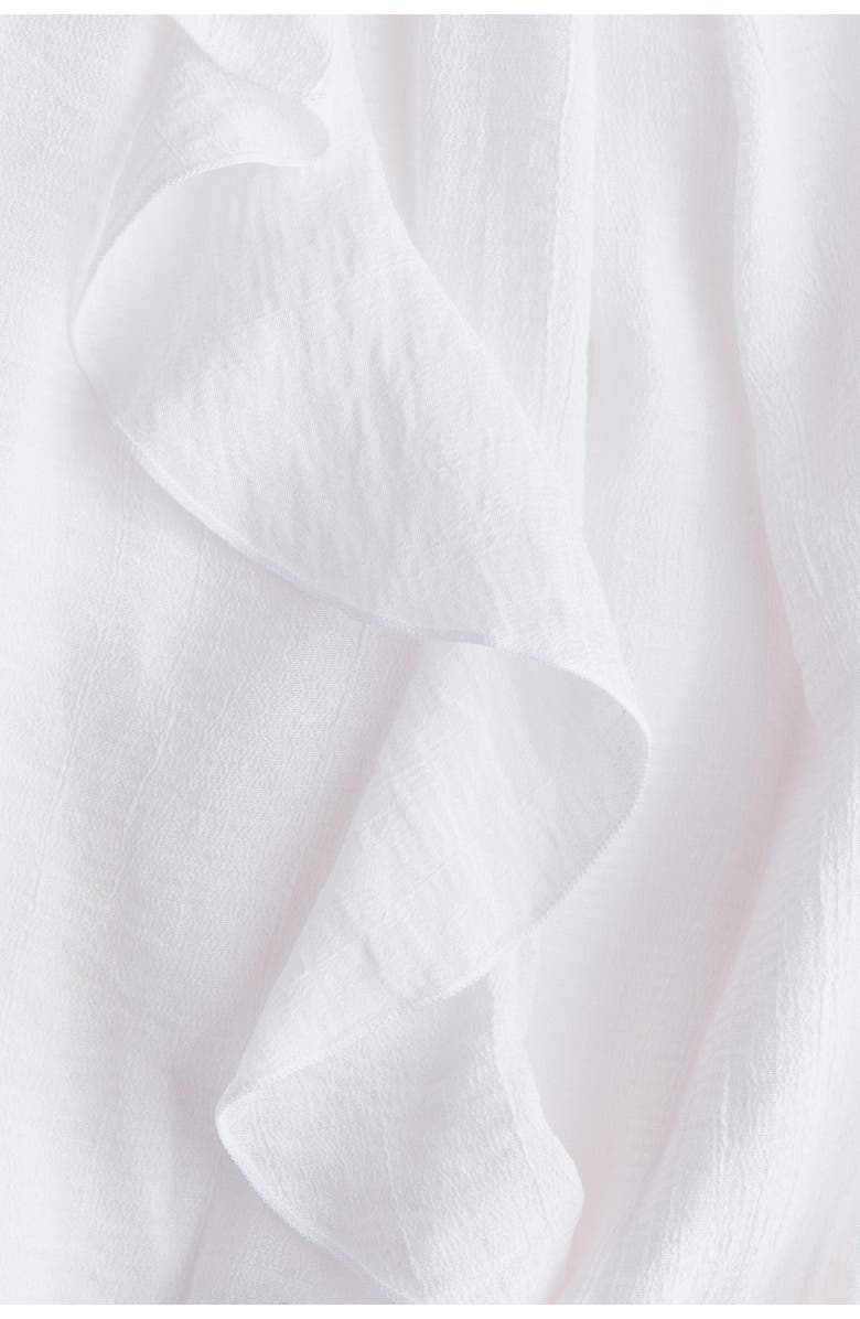 H&M Flounce-trimmed Blouse, Alternate, color, White