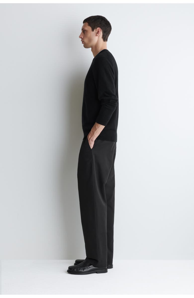 COS Seamless Cashmere Crew-Neck Sweater, Alternate, color, Black