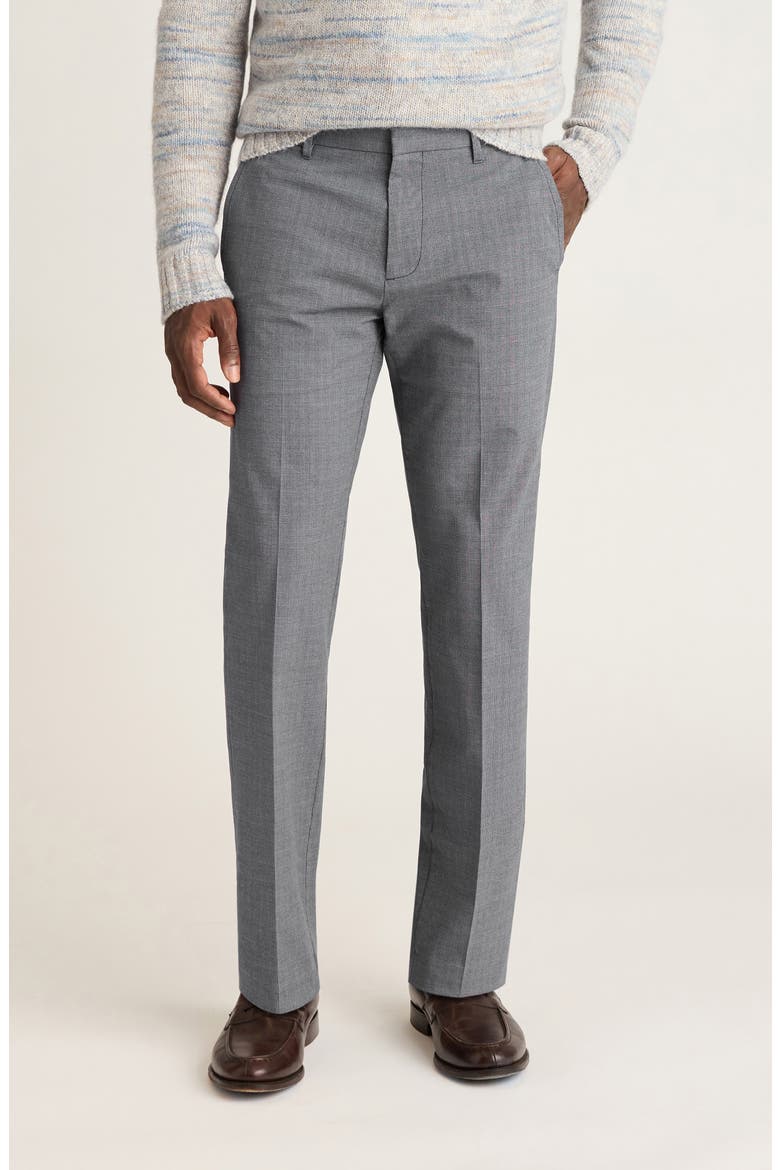 Weekday Warrior Stretch Cotton Dress Pants, Main, color, MONDAY GREY CHECK HEATHER