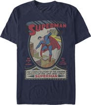 SUPERMAN Men's Superman Vintage Daring Exploits Cover Graphic Tee