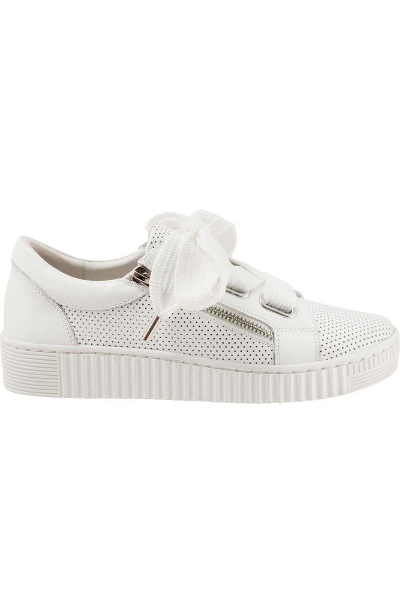 EOS FOOTWEAR Jovi Perforated Leather Sneaker, Alternate, color, White