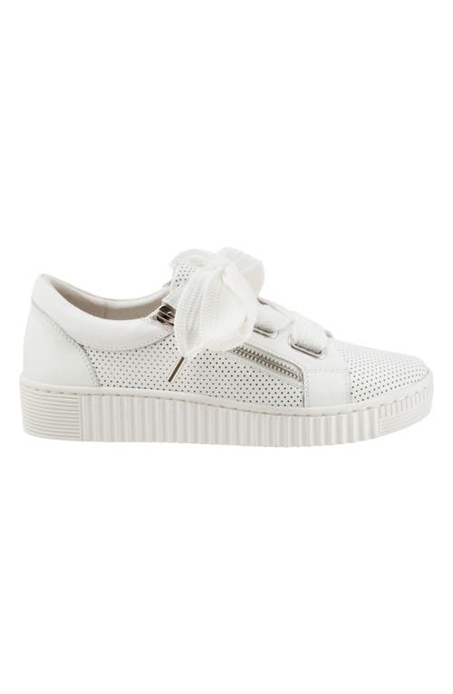Eos Footwear Jovi Perforated Leather Sneaker In White