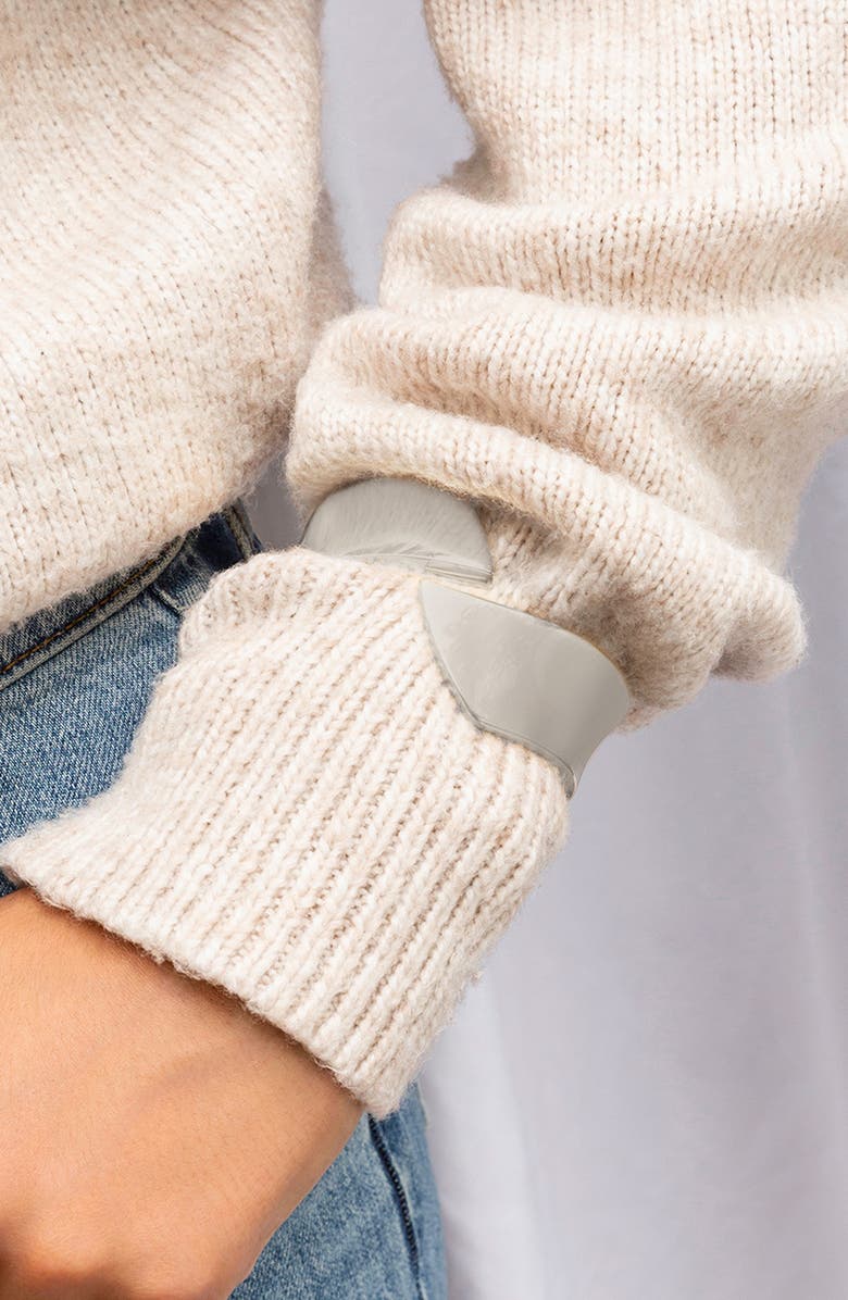 MARLYN SCHIFF Alexandra Overlap Cuff Bracelet, Alternate, color, Silver