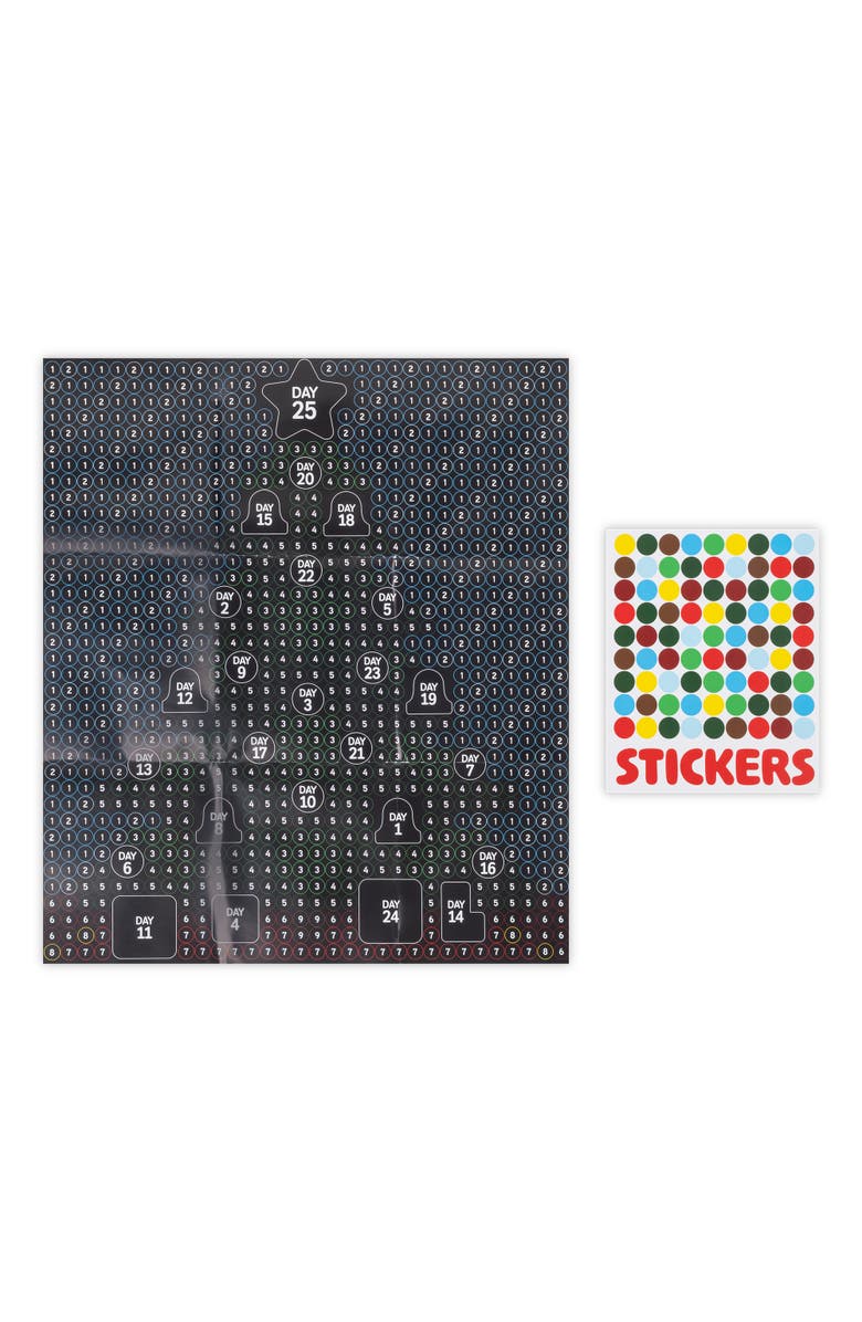 Little Yellow Bicycle Christmas Countdown Sticker Art Poster Kit, Alternate, color, Multicolored