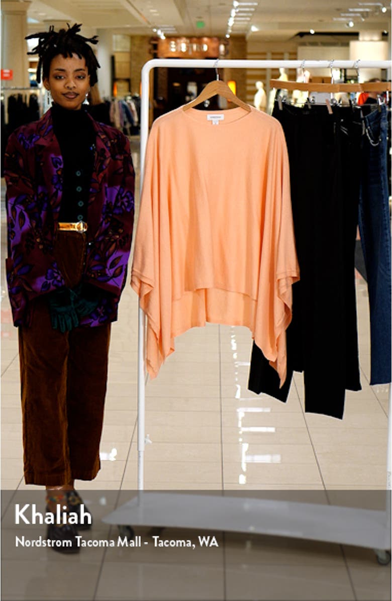 Cotton & Cashmere High-Low Poncho, sales video thumbnail