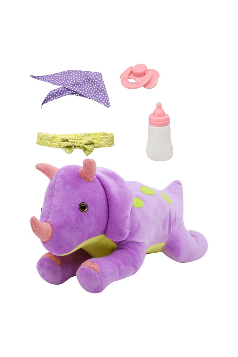 Hop On Baby & Plush Dino 15", Alternate, color, Multicolored
