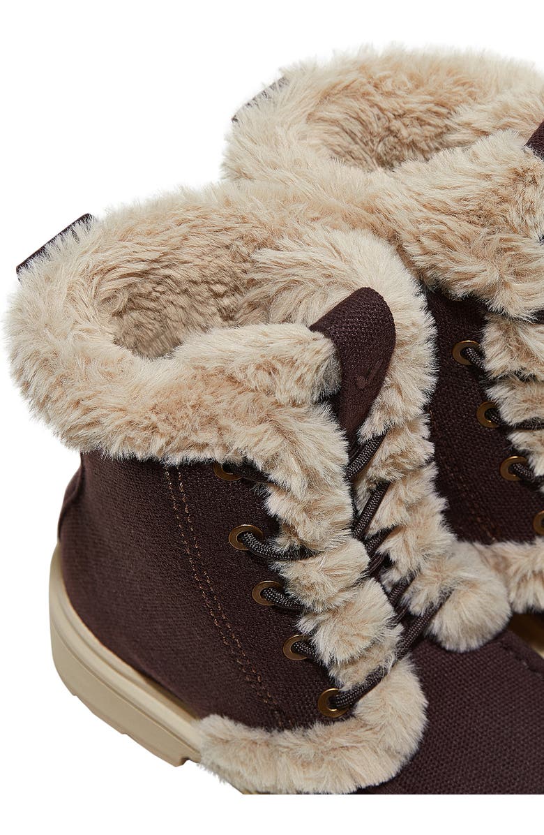 VIVAIA Faux Fur Water-Repellent Lightweight Warm Boots, Alternate, color, Dark Chocolate