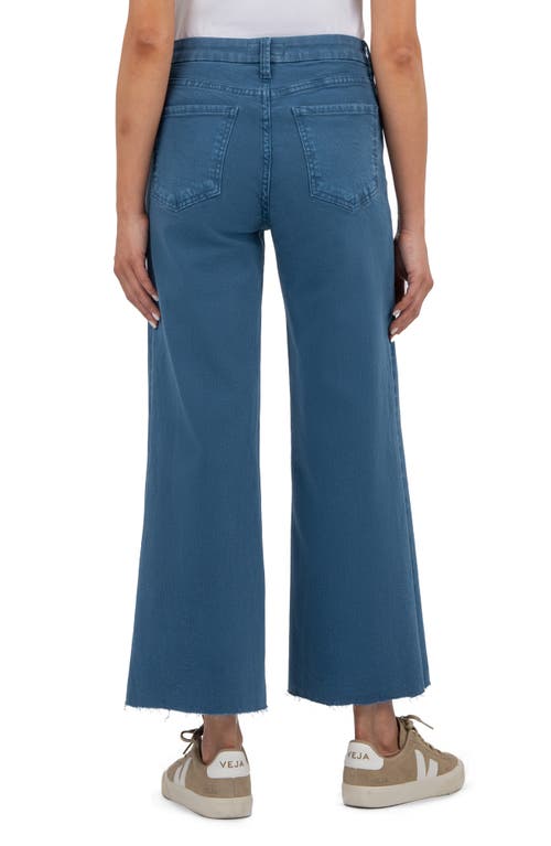 Kut From The Kloth Meg Fab Ab High Waist Raw Hem Wide Leg Jeans (petite)