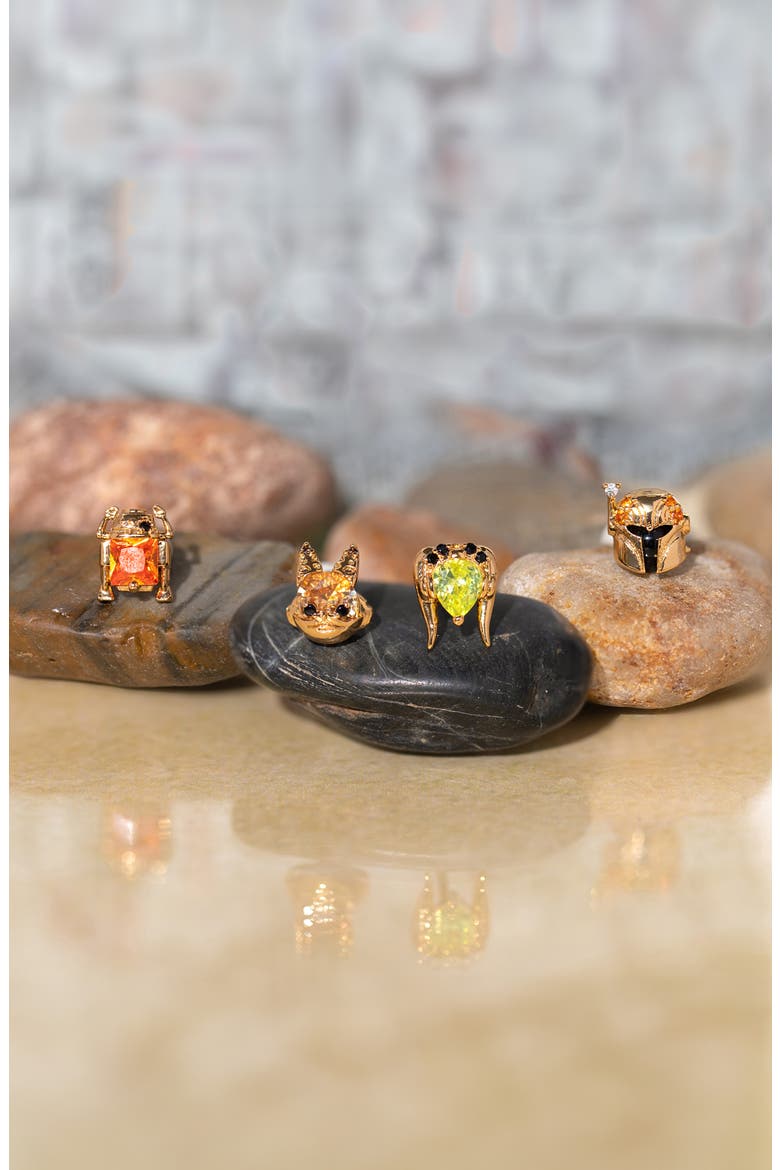 Star Wars™ Ahsoka Rebel Crew Set of 4 Single Stud Earrings, Alternate, color, GOLD