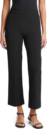 Vince Pintuck Crop Flare Cotton Blend Pants | Nordstromrack