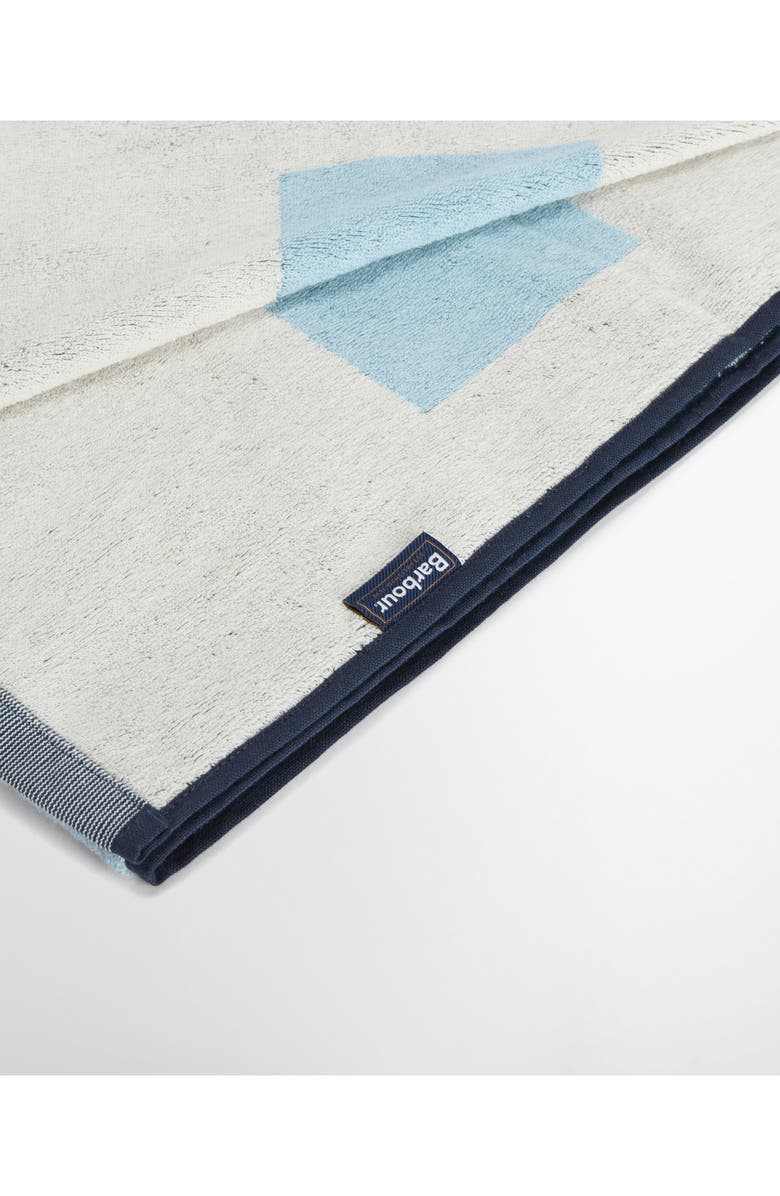 Barbour Archive Beach Towel, Alternate, color, Surf Blue Logo