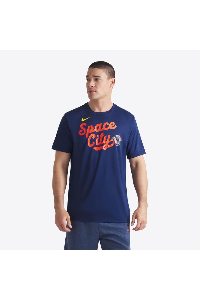 Men's Nike  Navy Houston Astros 2025 City Connect Team Phrase Legend Performance T-Shirt, Main, color, Navy