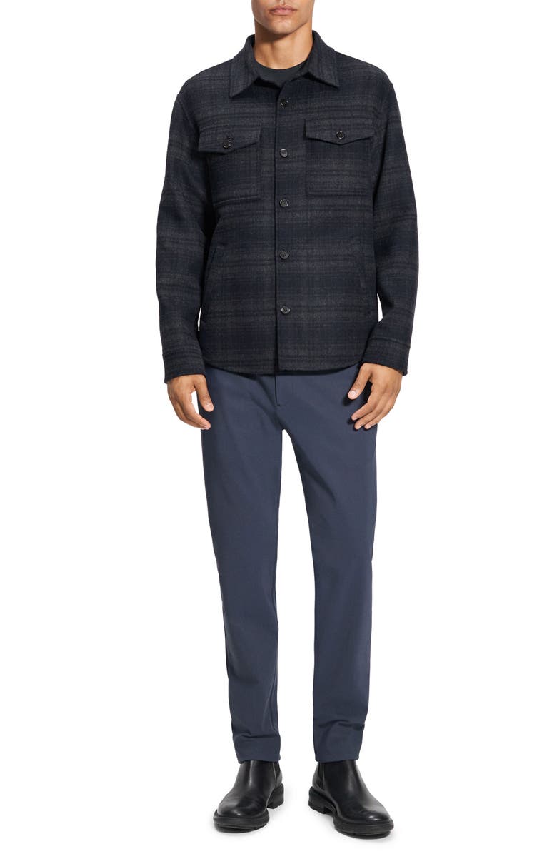 Theory Plaid Wool & Cashmere Shirt Jacket, Alternate, color, Baltic Multi
