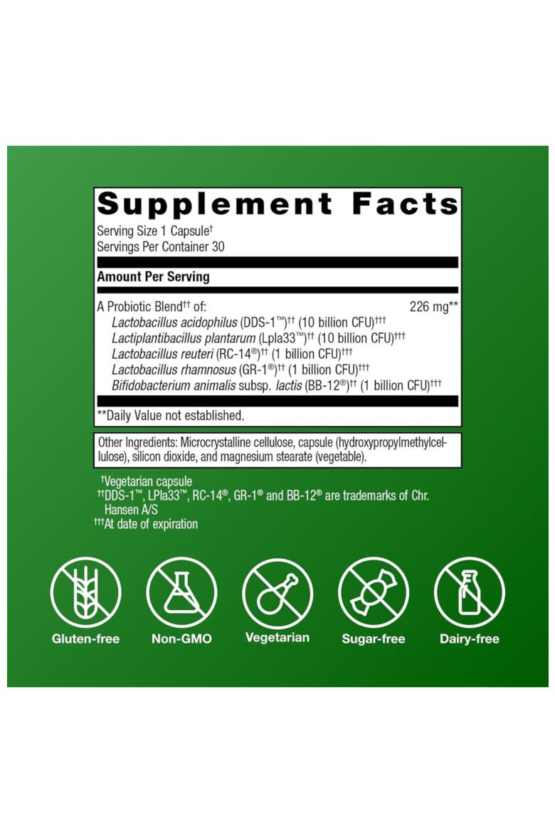 UltraFlora Complete Women's Probiotic Multi-Benefit Digestive Health Capsules 30 Capsules, Alternate, color, None