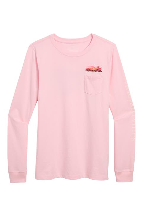 Sunset Graphic Long Sleeve Pocket T-Shirt