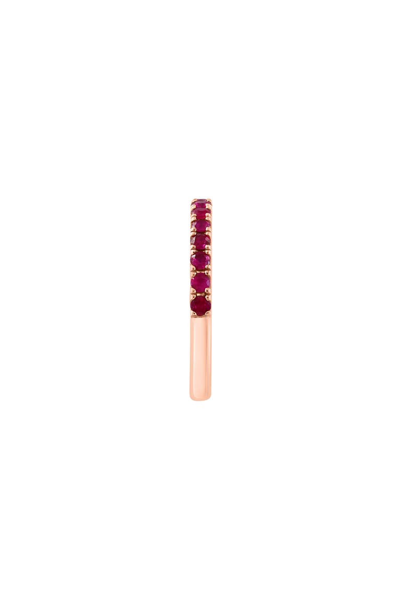 14k Rose Gold Plated Ruby Band Ring, Alternate, color, RED