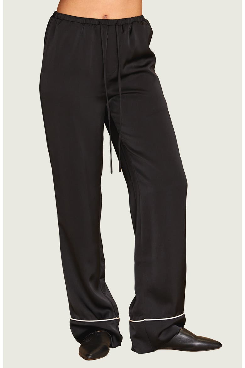 Pajama-Style Pants, Main, color, Black