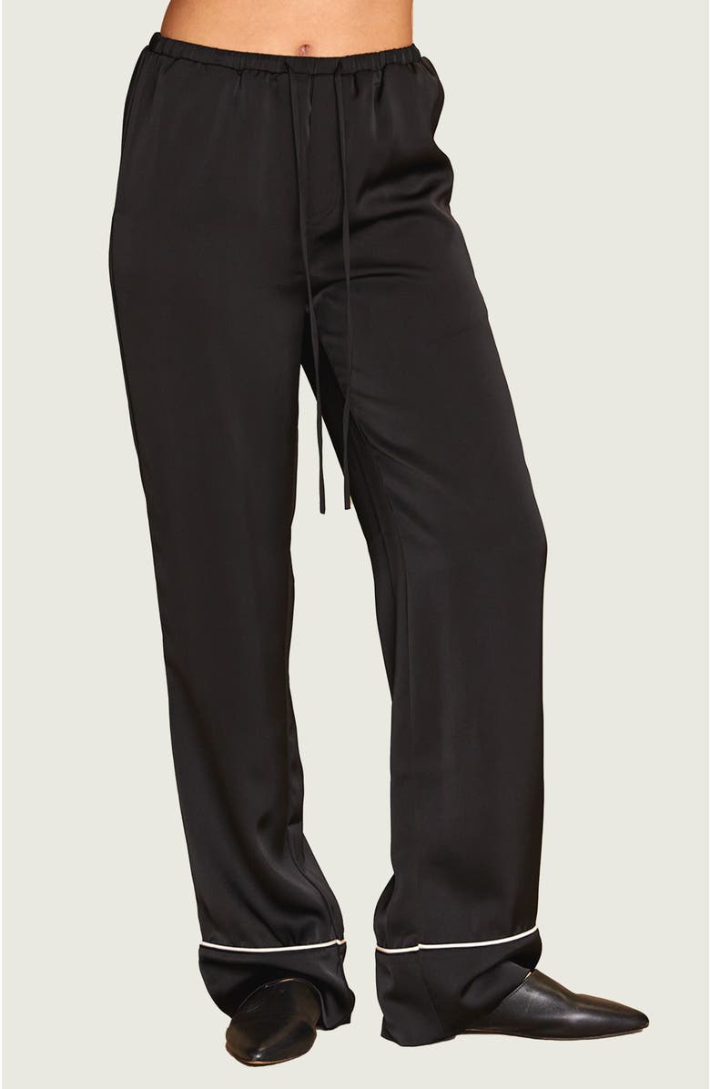 CRESCENT Pajama-Style Pants, Main, color, Black
