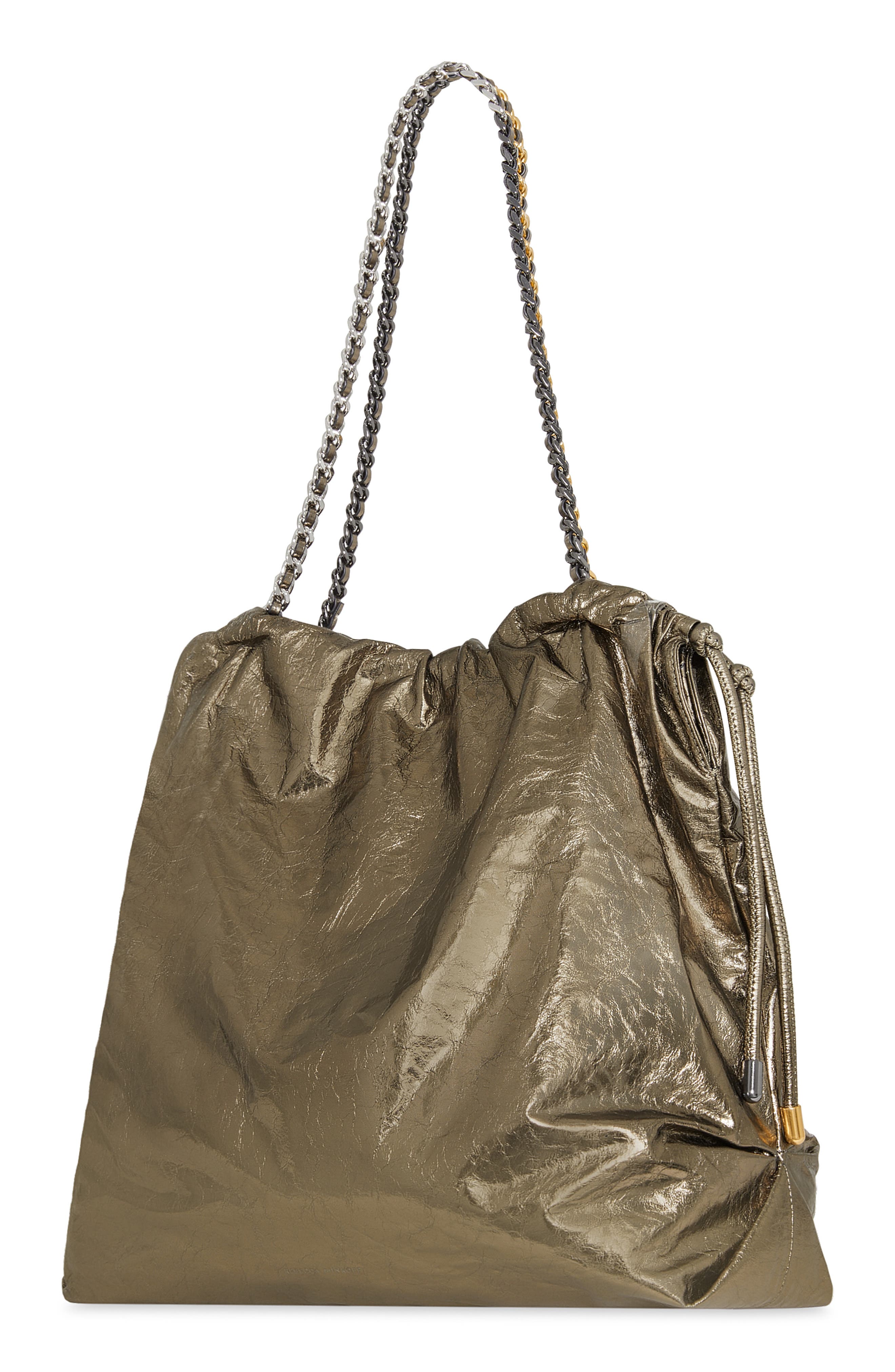 Medium Zero Gravity Leather Tote, Alternate, color, BRONZE