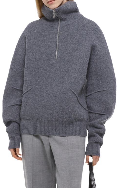 Helmut Lang Apex Quarter Zip Sweater In Animal Print