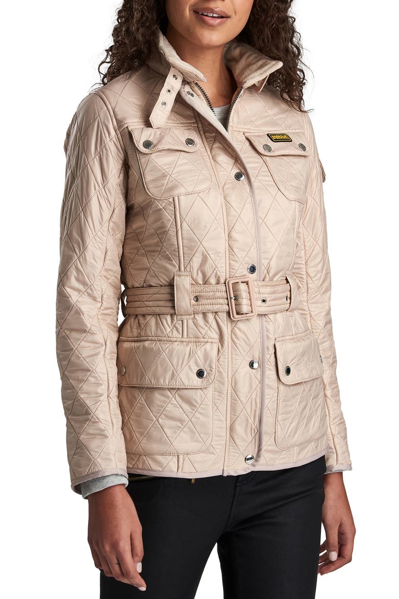 Water Resistant Polarquilt Moto Jacket, Main, color, OYSTER