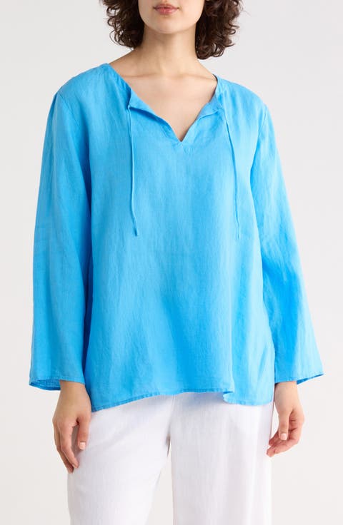 Princess Sleeve Linen Top