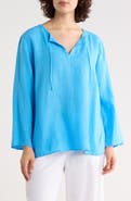 Eileen Fisher Princess Sleeve Linen Top