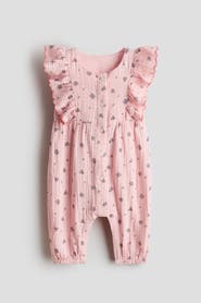 H&M Frilled Muslin Romper Suit