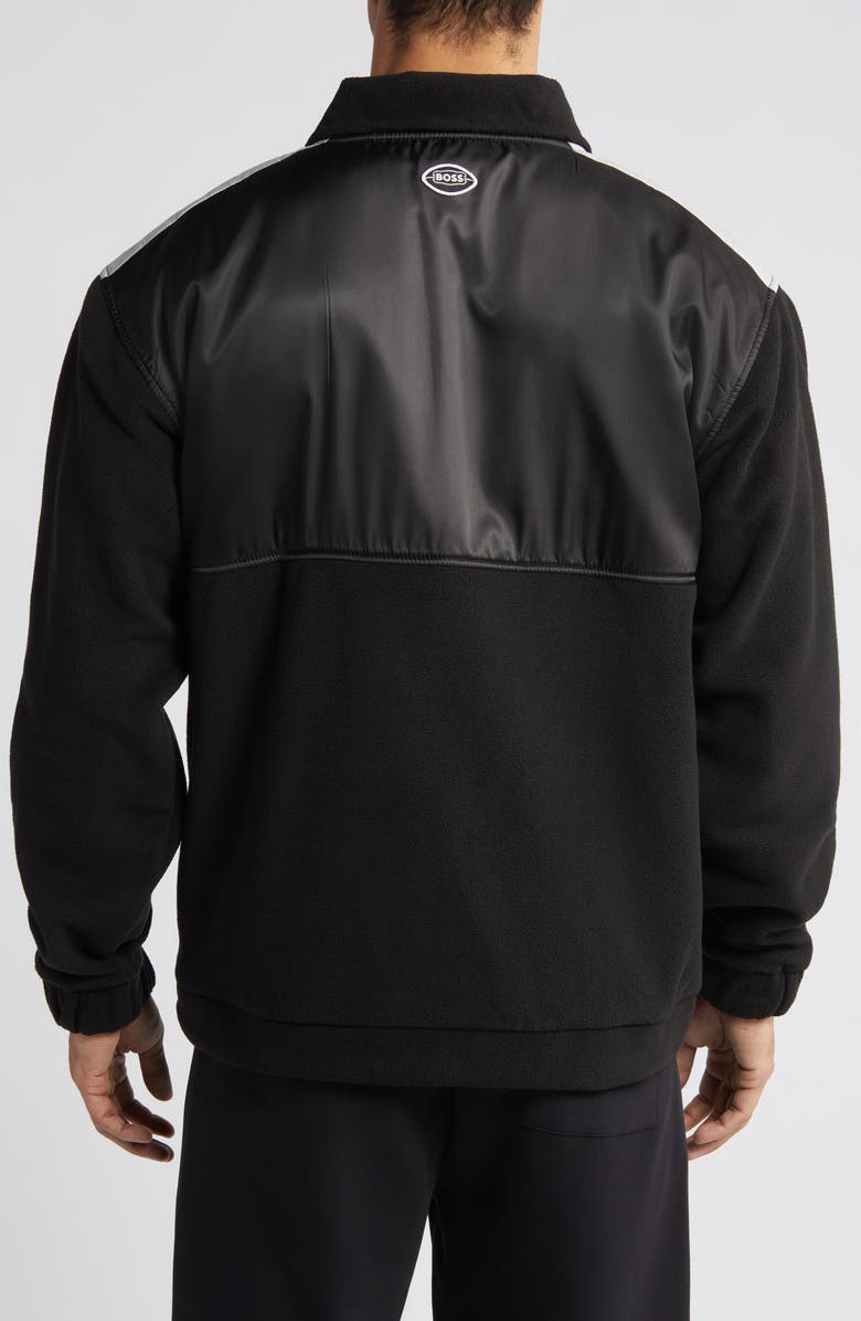 BOSS x NFL Fumble Mixed Media Quarter Zip Pullover, Alternate, color,