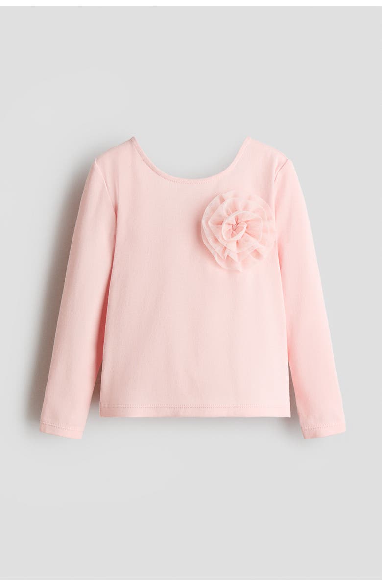 H&M Tulle-appliqué Top, Main, color, Light Pink