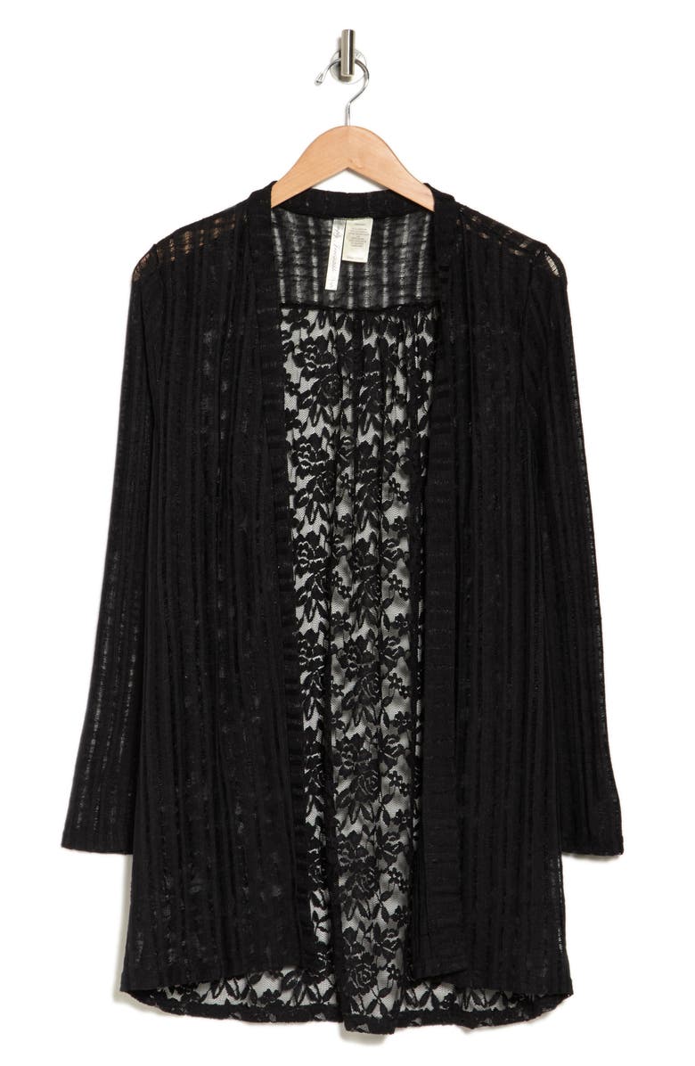 Forgotten Grace Lace Back Open Front Ruana, Alternate, color, 