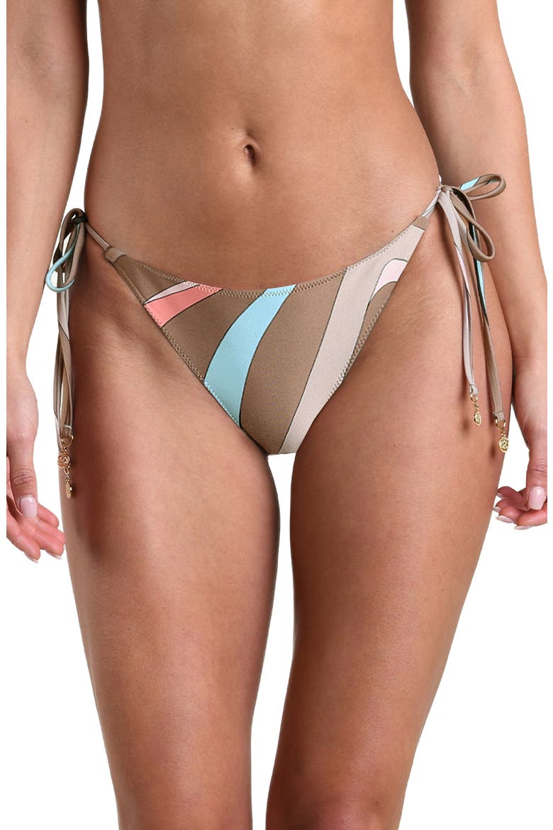Britt Abstract Swirl Bikini Bottoms, Main, color, BROWN MULTI