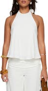 Princess Polly Aquaria Linen Blend Halter Top