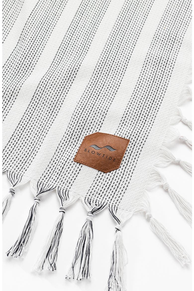 Dylan Stripe Oversize Beach Blanket, Alternate, color, WHITE