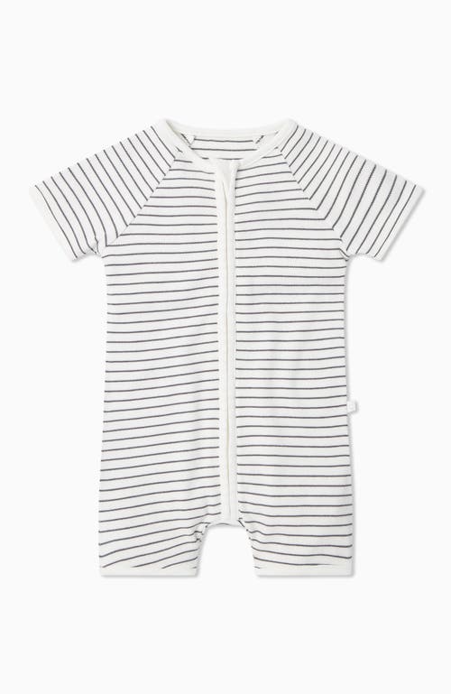 Mori Summer Zip-up Sleepsuit In White