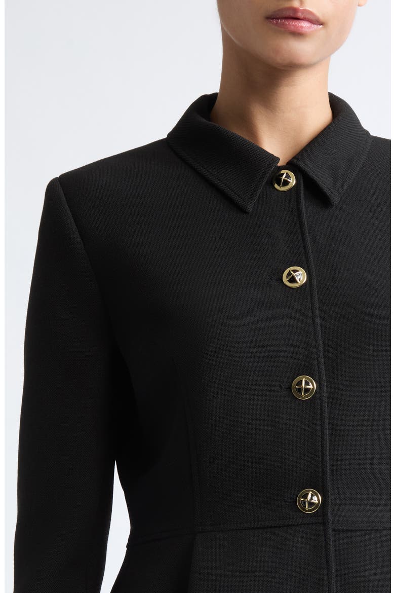Palais Stretch Suiting Peplum Jacket, Alternate, color, BLACK