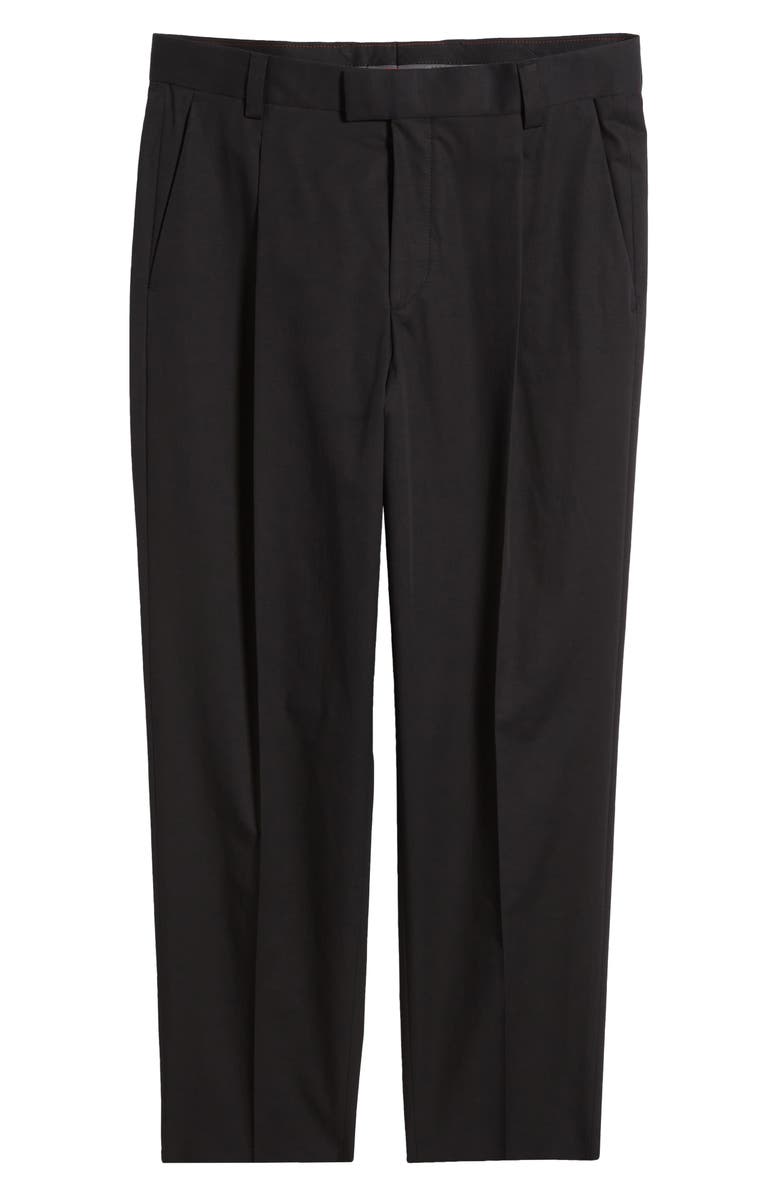 HUGO Theodor Pleated Stretch Cotton Pants, Alternate, color,